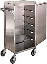 Lakeside Stainless Steel Exterior Enclosed Late Tray Delivery/Pick Up Cart, 17 1/4 x 25 1/8 x 46 7/8 inch - 1 each.