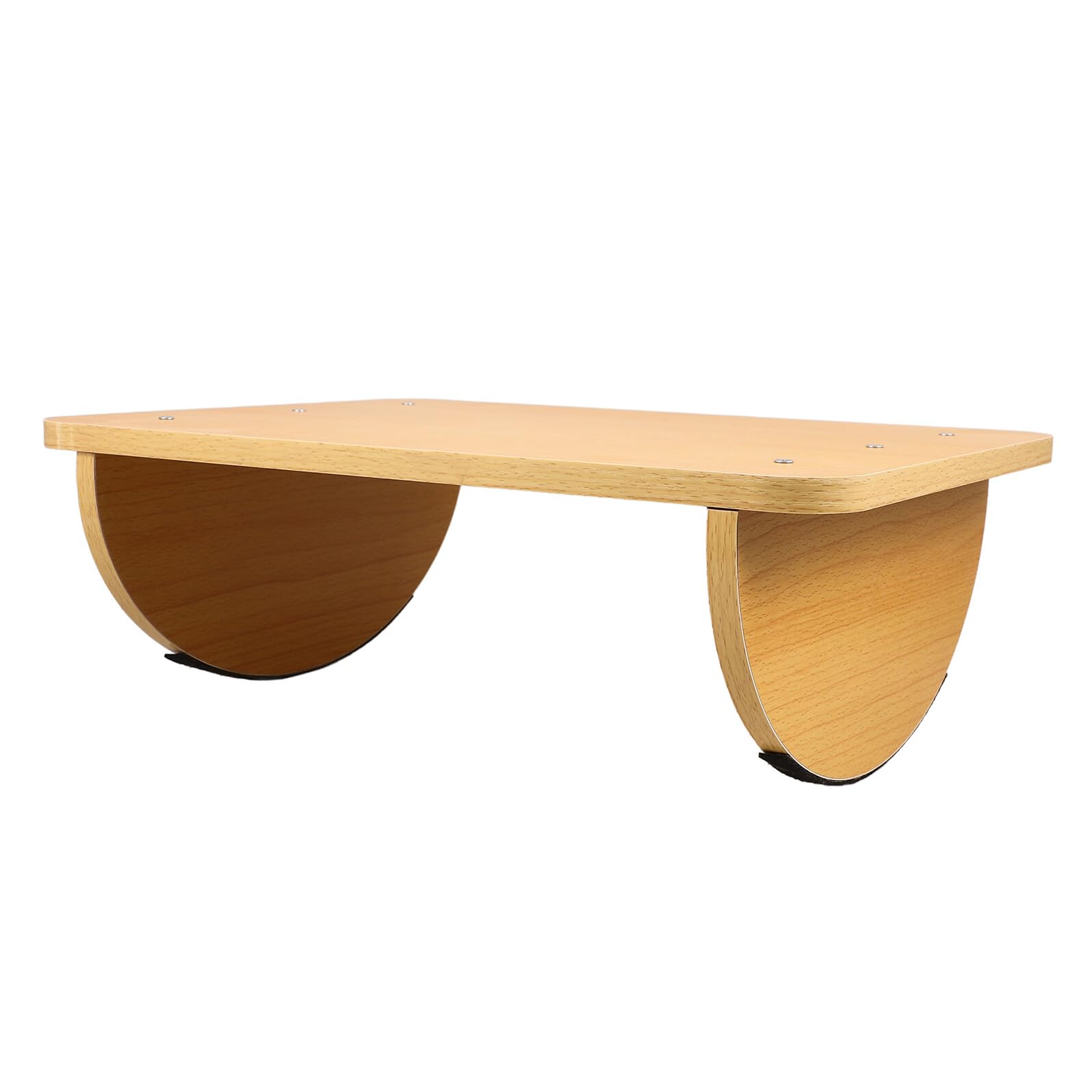FOMIYES Poggiapiedi per Scrivania Design Antiscivolo e Compatto in Pannello di Densità Beige, Supporto Portatile e Comodo per Ufficio e Casa