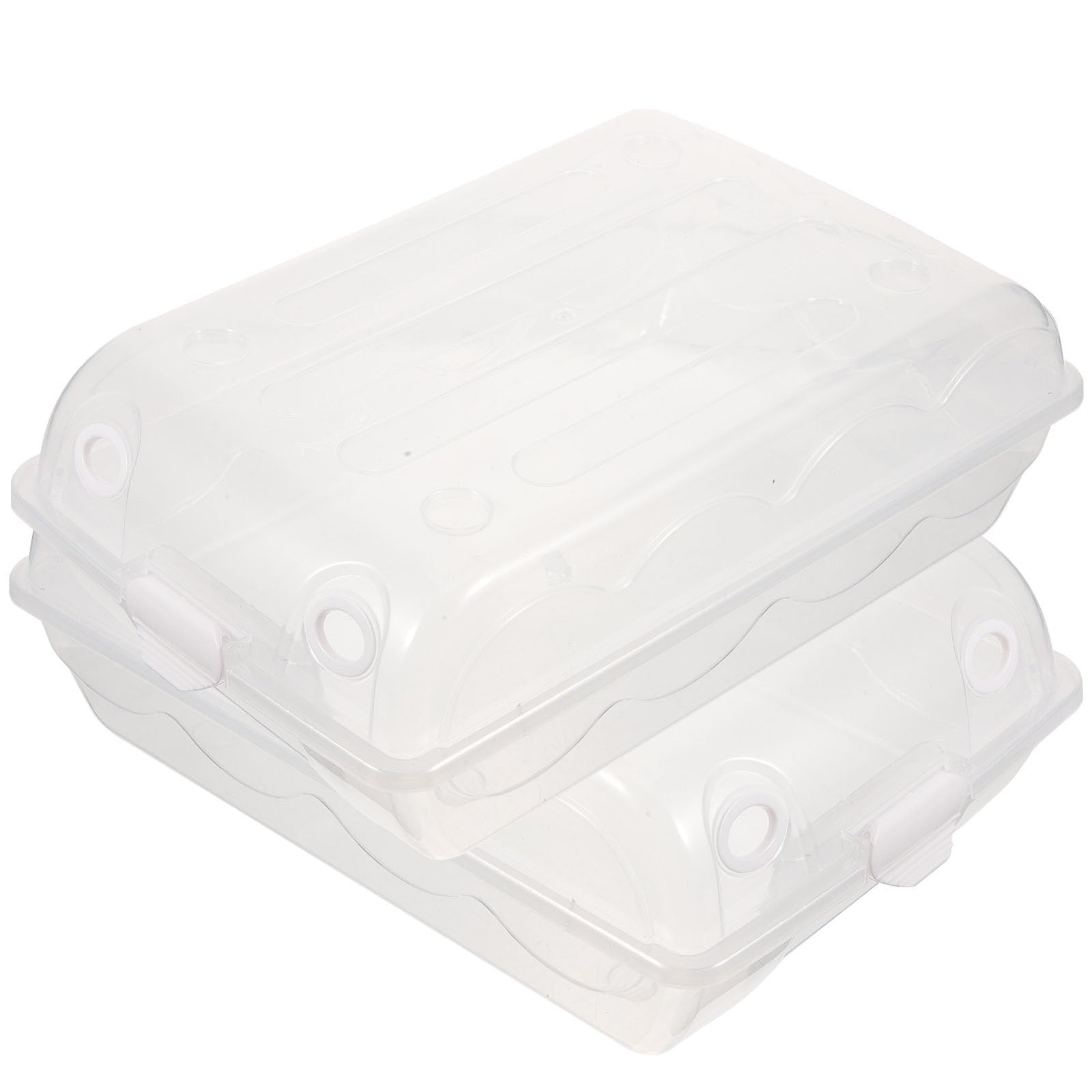 Caja de zapatos transparente apilable blanca ERINGOGO para solucionar el desorden en armarios