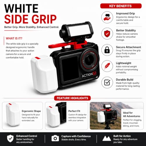 Image of Action Pro DJI Action Camera Series Original Cage Shooting Grip with Ergonomic Handle, Protective Frame & Accessory Mount for Stable Video Recording