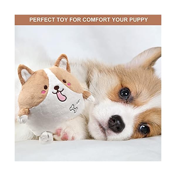 OKAMDERT-Heartbeat-Puppy-Toy-Newborn-Puppies-Sleep-Aid-Plush-Toy-with-Heartbeat-Simulator-Puppy-Behavioral-Training-Aid-Comfort-Toys-for-Anxiety-Relief Heartbeat Pet Toy