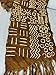 Brown African Mudcloth Scarf/Bogolan Boho Scarf/Unisex Handmade Scarf/Bogolan Mudcloth Scarf/Scarves/Gift for Her/Gift for Him/Chrismas Gift
