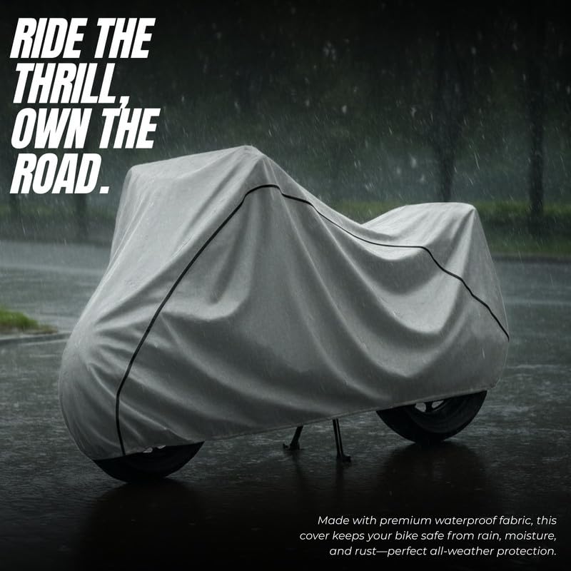Image of Custom Fit Waterproof Bike Cover for Meteor 350 | Protection from UV Rays, Dust, Rust, Heat