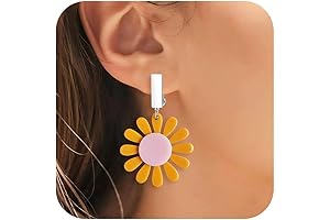 Fashion Daisy Clip On Earrings: Enhance Your Style with Boho Chic