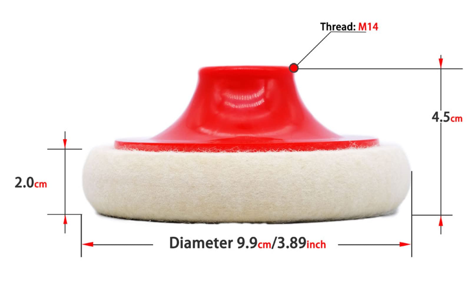 6 sztuk 10 cm okrągła tarcza polerska z filcu wełnianego do metalowego lustra, szkła, biżuterii, powierzchni M14, szlifierka kątowa