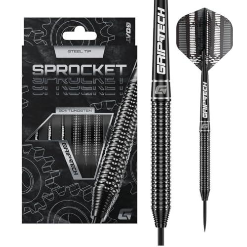 GOAT - Sprocket 90% Steel Darts 23G Includes 3 Barrels,