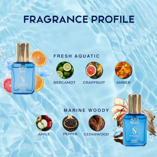 Image of Nisara Aqua Duo gift set perfume for men 15ml*2 | Long Lasting perfume casual, Daily use Aquatic Perfume