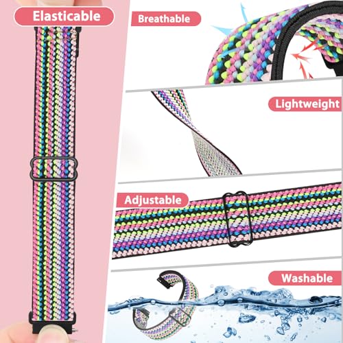 Image of TumpCez Quick Release Watch Band - Choice of Width -18mm 19mm 20mm 22mm 24mm Watch Bands, Solo Loop Adjustable Elastic Nylon Watch Straps Replacement Wristband for Men Women