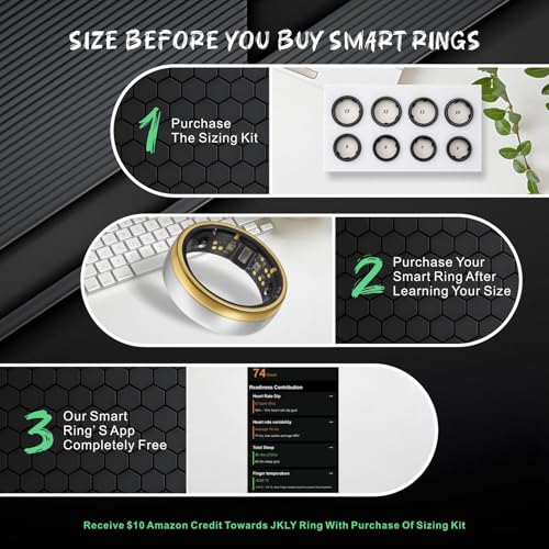 Ring: Advanced Health & Fitness Tracker with 10-Day Battery. 24/7 Heart Rate, Sleep, Stress, SpO2, Activity Tracking, Temp, Mindfulness, Workout, IP68 Waterproof, No Subscription (9) - Image 3