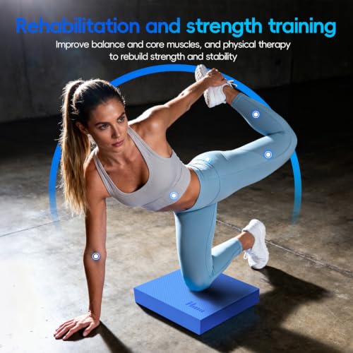 Image of Professional Balance Pad for Physical Therapy and Stability Training | Nonslip foam balance cushion for exercise, yoga, fitness, stretching, and physical therapy routines