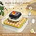 Chalixion Incubators for Hatching Eggs, Egg Incubator with Automatic Egg Turner and Humidity Control for 30 Eggs, Temperature Display, Chicken, Quail and Duck Built-in Egg Candler