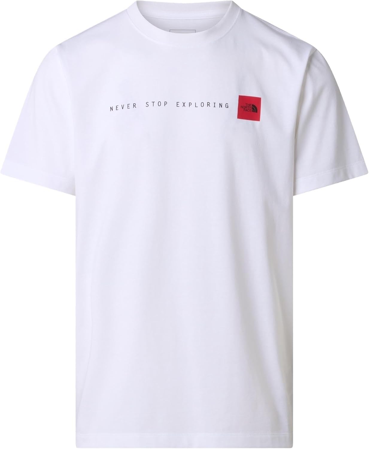 Men’s Never Stop Exploring Regular Graphic T-Shirt - Soft Cotton, Polyester Blend - Water-Based Graphic Print