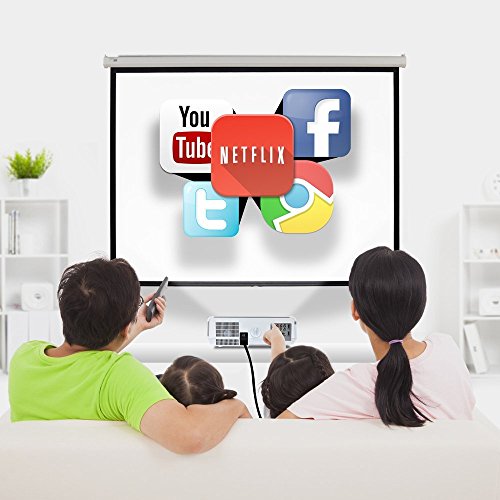 Pyle Full Hd 1080P Hi-Res Mini Portable Smart Video Cinema Home Theater Projector - Built-In Dual Core Android Computer, Wifi Wireless Multimedia, Lcd+Led, Hdmi & Usb Inputs For Blu Ray Pc Laptop & Tv #TOP6