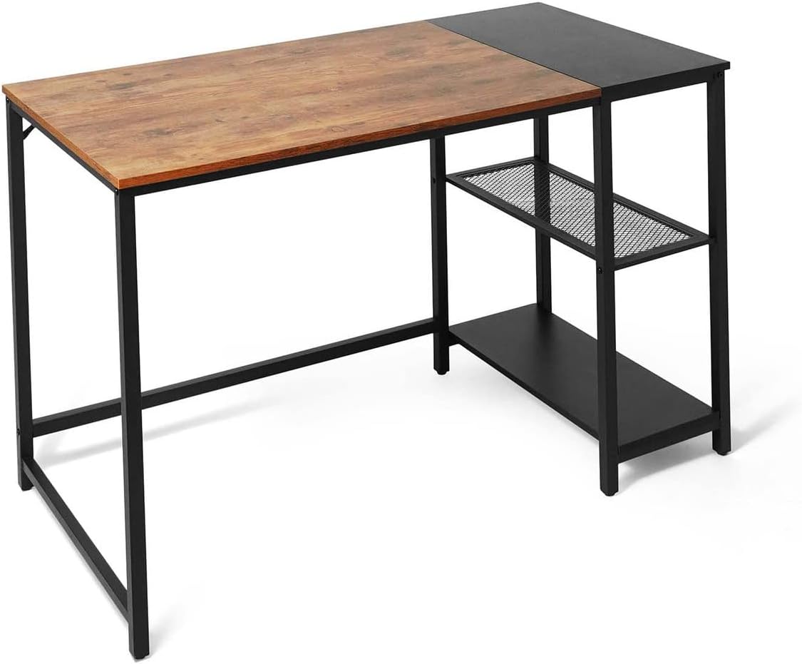 CAPHAUS 47-Inch Computer Desk with two storage shelves