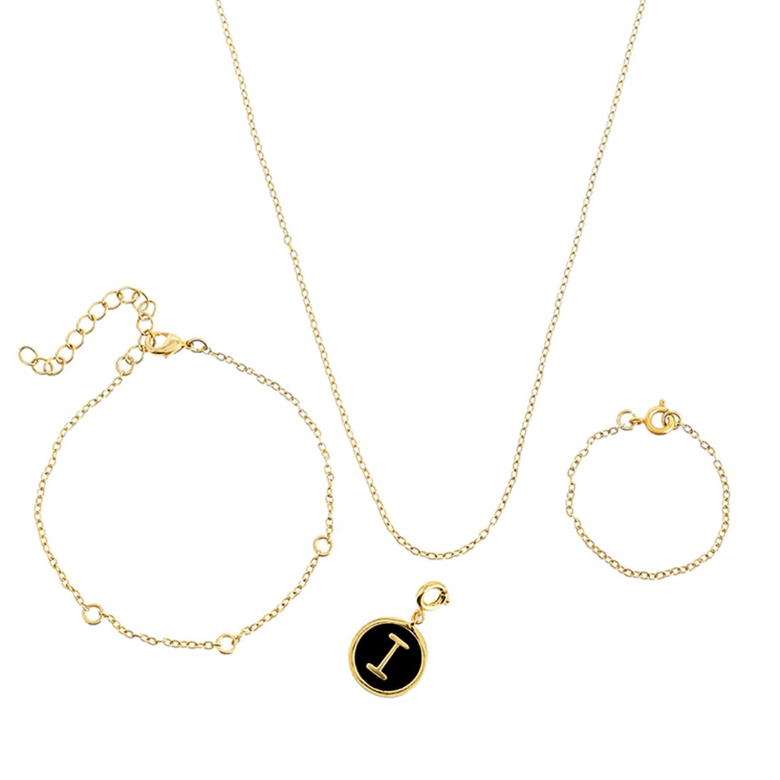 Valentine's Day Collection Alphabet I Black Enamel Charm|Valentine Gift For Her|Gift For Wome|Gift For Her|