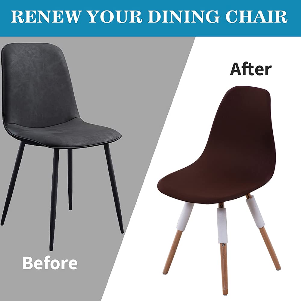 Housse de Chaise scandinave Extensible Housses Chaise de Salle à Manger 4 pièces Couvre Chaise scandinave pour Salon Cuisine