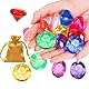 Altaroo 20 Edelsteine für Kinder Strandspiele 30mm Diamanten Kinder, Edelsteine Ausgraben, Edelsteine für Tauchspielzeug, Pool Spielzeug, Piratenschatz Kindergeburtstag Deko