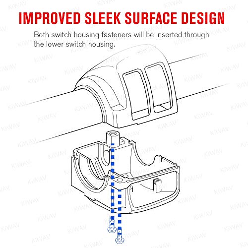 Kiwav Handlebar Switch Housing Compatible For 2007 Up Harley Davidson Dyna, Sportster, Touring Chrome #TOP2