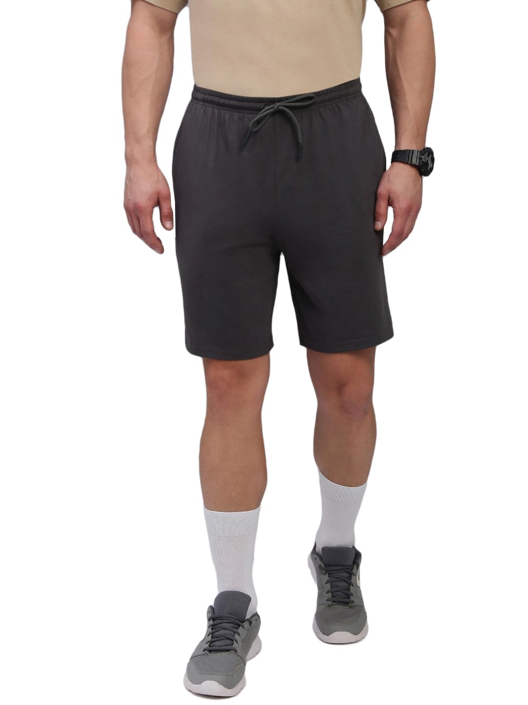 Lux Cozi Men’s Cotton Regular Fit Solid Shorts with Side Pockets | Shorts for Men | Pack of 1