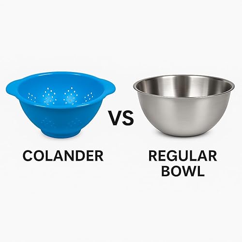 Miniatura 4 de Colador de cocina de acero inoxidable de 4 cuartos de galón, colador de malla fina para pasta y verduras, apto para lavavajillas, resistente a la