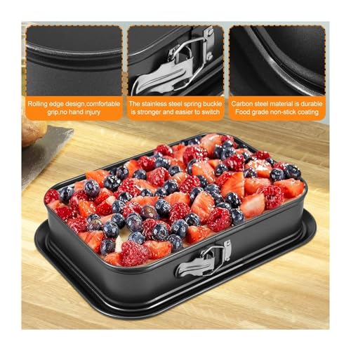 Moule à gâteau en métal rectangulaire solide et durable - 8