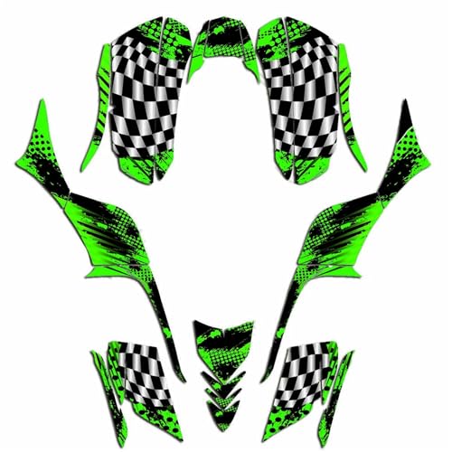Autocollant graphique de course complet Kawasaki KFX700 pour rénover carénages rayés