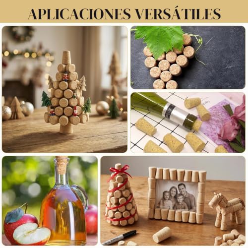 Miniatura 4 de Guoyou 50 Piezas Cónico Tapones De Corcho, Antifugas Corchos De Vino