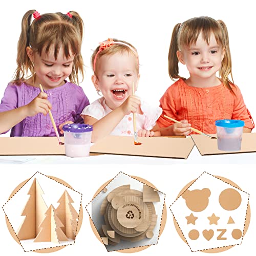 Image of 50 Pack Corrugated Cardboard Sheets Flat Hard Cardboard Inserts Back to School Classroom Supplies Flat Squares Separators for Shipping, Mailing, Packing, Art Projects, DIY Crafts(14 x 11 Inch,Brown)