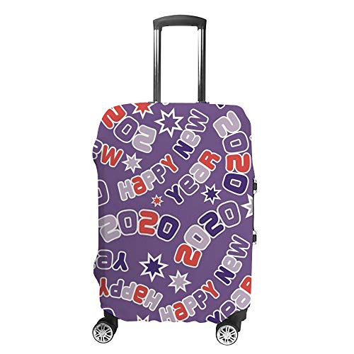 Housse de protection pour valise grand format violet Ruchen 2020 Happy New Year