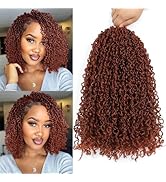 TAOYEMY Yanky Twists Crochet Braid Hair 8 Inch 8 Pcs Pre-looped Ombre Bohemian Spring Twists Hair...