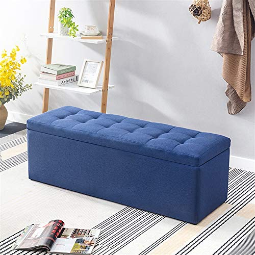 Sofá banco otomana de lino tufting con diseño elegante y estructura robusta de 100cm 3