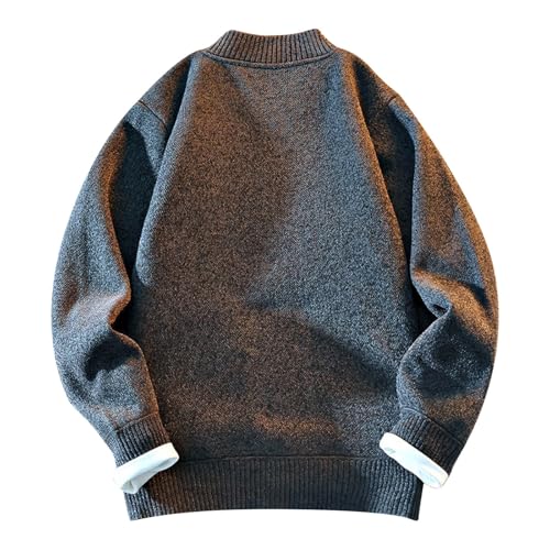 Cambkatl Men's Zip Up Stand Collar Cardigan Sweaters - Long Sleeve 2025 Fall Winter Knitted Casual Outerwear with Pockets3