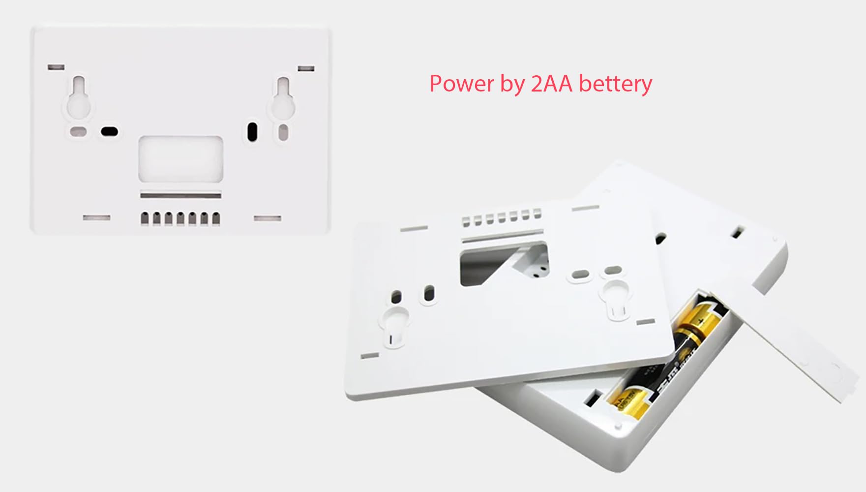 Termostato a batteria da parete 2 fili,Termostato digitale per caldaia a gas, cronotermostato a batteria programmabile-(NO WIFI)(Batterie escluso)