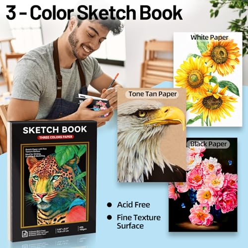 Art Supplies 136 Pack Colored Pencils Set for Adult Coloring Books, 120 Colors Colored Pencils with Sketch Book, Coloring Book, Sharpener, Soft Core Coloring Pencils Gifts for Adults Kids Beginners - Image 5