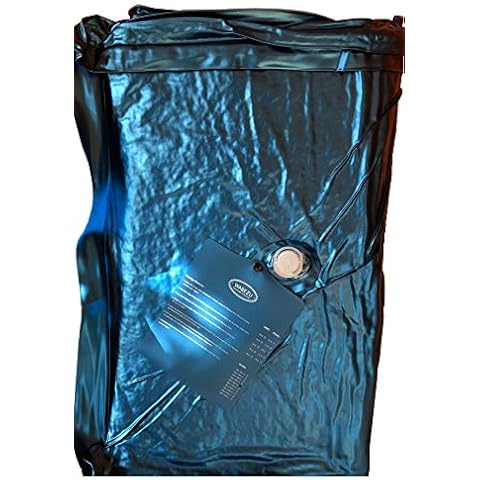 WABEZU Einzelner Dual Wasserkern Vinyl Wasserbettmatratze 90x200 cm blau Cover