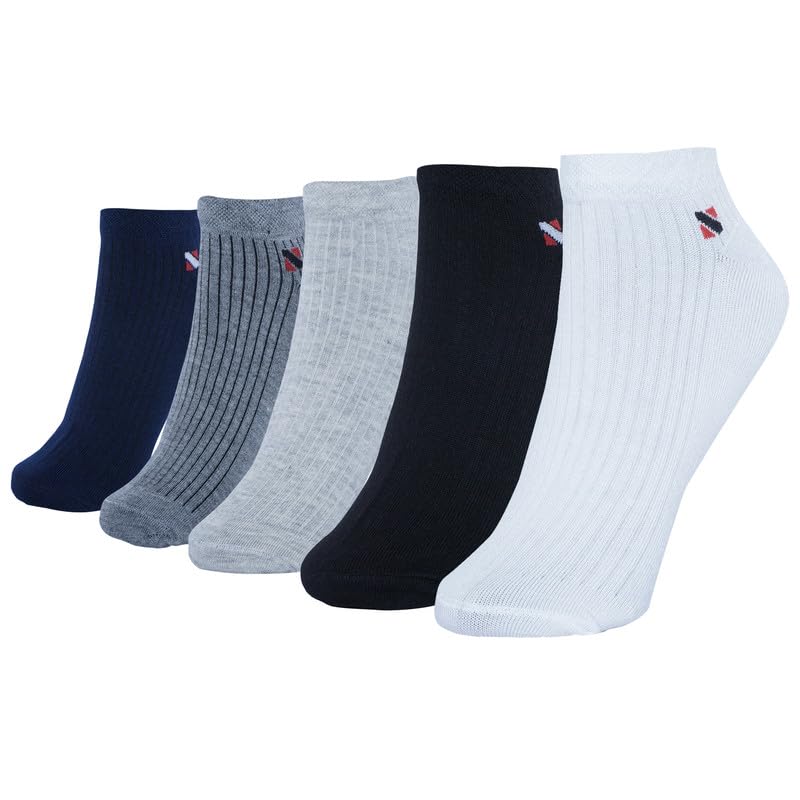 Men's Cotton Sneaker Length Socks | RIB Pattern for Enhanced Grip & Superior Air Circulation | Comfortable, Durable, Breathable Socks for Men's (Pack of 5)-image-13