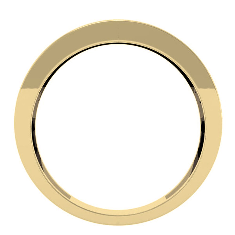 Dazzlingrock Collection Anillo de boda de oro macizo de 14 quilates con diamante blanco redondo de 0,40 quilates para hombre, 11, Oro amarillo Diamante blanco., Diamante blanco