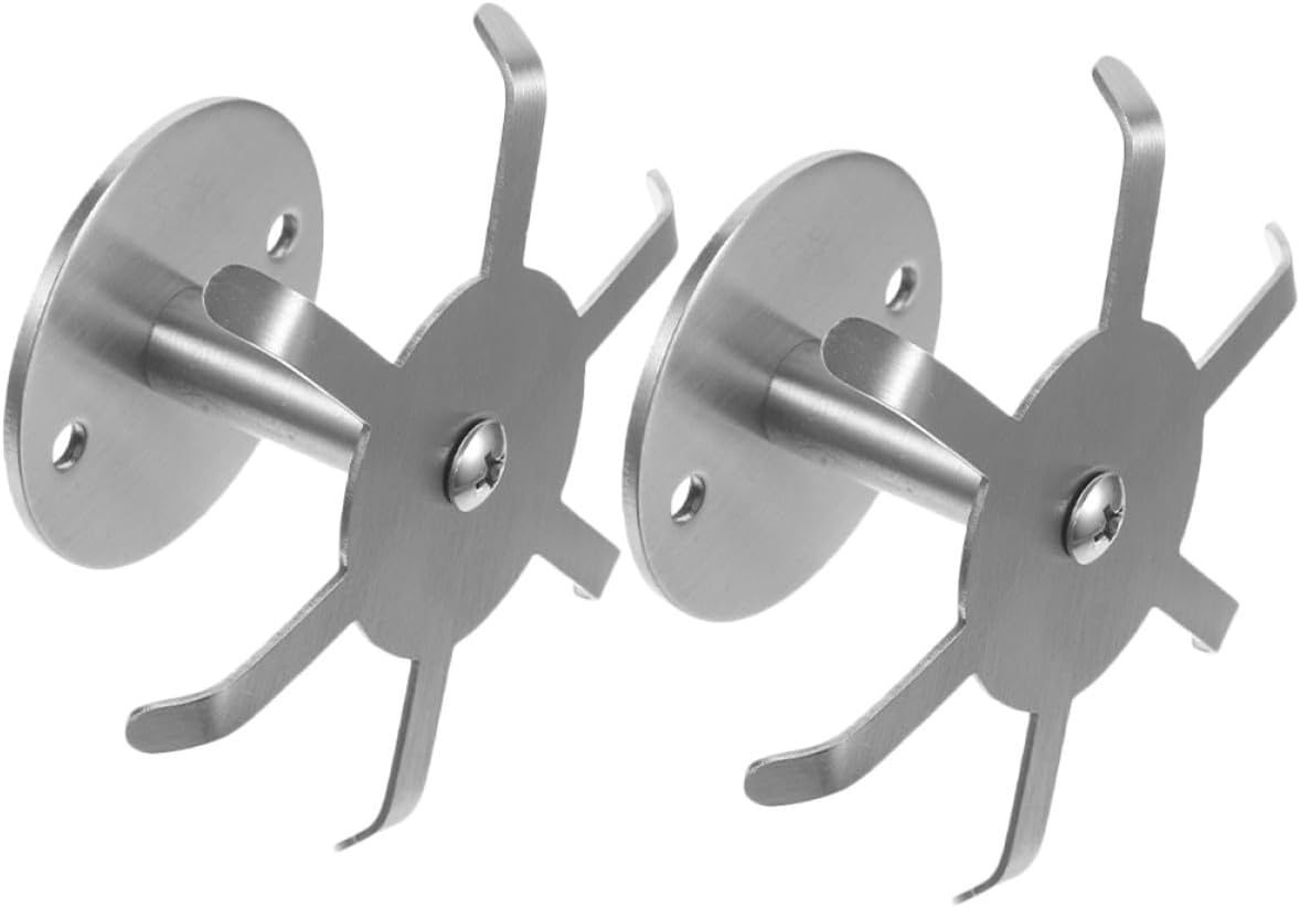 2pcs 304 Stainless Steel Rotatable Cabinet Hooks Kitchen Utensil Hanger Rotating Cookware Holder for Hanging Storage and Organization
