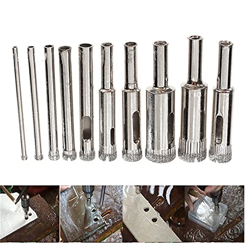 Brocas diamantadas para vidrio y cerámica 3-13 mm set 10 pzas miniatura 4