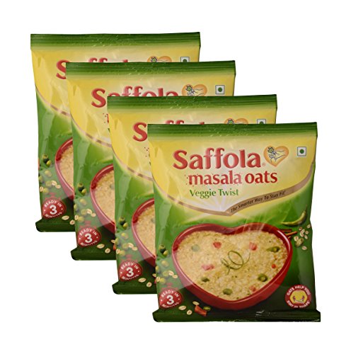 Image of Saffola More Combo Oats Veggie Twist, 40G (Pack of 4) Promo Pack