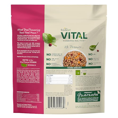 Freshpet Vital Complete Meals Grain-Free Chicken Fresh Small Breed Dog Food, 1 lb. - Thumbnail 2