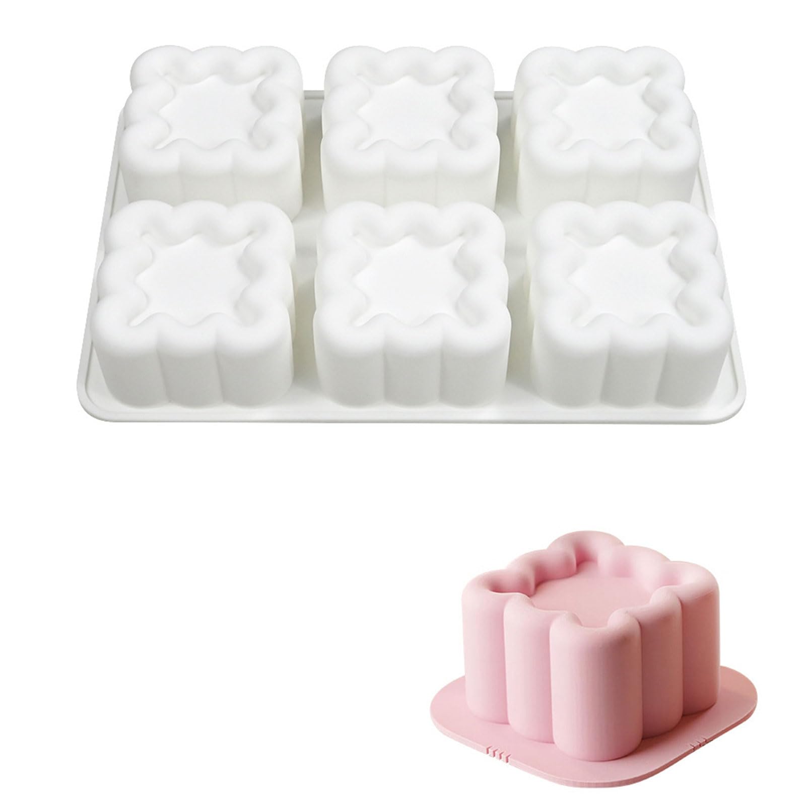 Buxuaaaa Concave Scented Mold Cookie Molds Chocolate Cake Flexible Silicones Dessert Mold for Bakings Enthusiasts Kitchen Utensils for Dessert