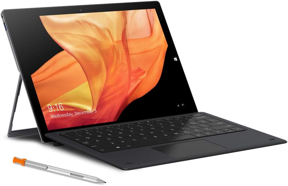 CHUWI UBook Pro Tablet,12.3 Inch Windows 10 Tablet PC,Intel Gemini-Lake N4100 Quad Core Processor 8GB RAM 256GB SSD Tablets,Dual Band WiFi,BT 5.0, 2*USB 3.0, Supports 4096 Pressure Levels Stylus