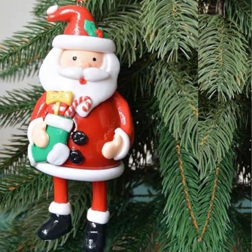 Enfeite de Natal para Mesa ou Árvore Kit com Papai Noel e Trenzinho 2 Itens