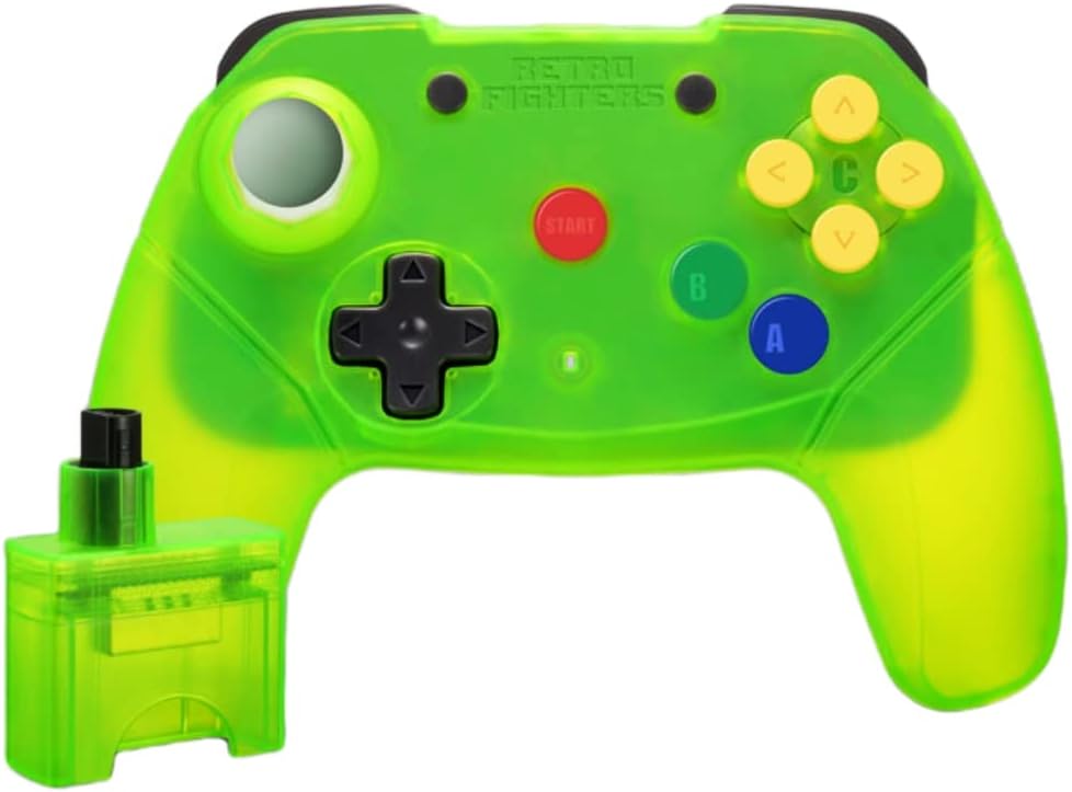 Retro Fighters Brawler64 Wireless Edition N64 Controller - Nintendo 64 - Limited Edition Extreme Green