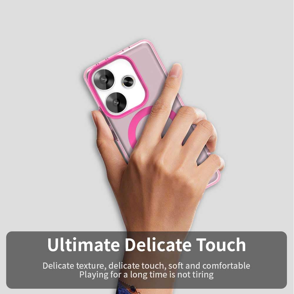 GOGME Cover per Xiaomi Poco F6 Pro 5G, Compatibile con MagSafe, Robusto PC + TPU Doppio Strato Protettivo Traslucido Antiurto Cellulare Custodia, Nero