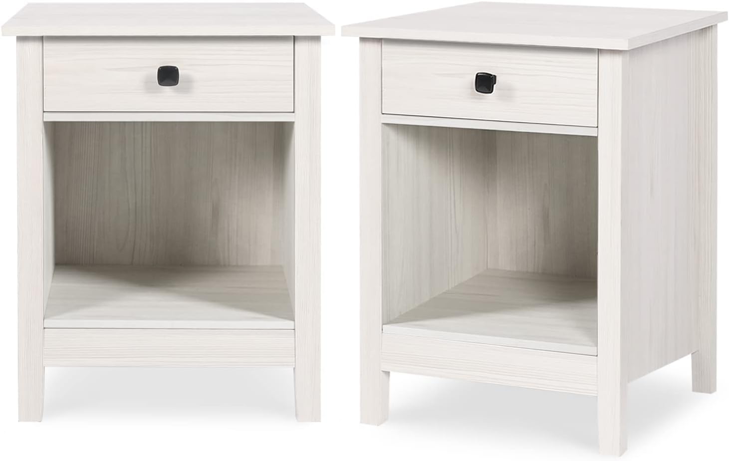 Vikiullf Nightstands for Bedroom Set of 2 Wooden Night
