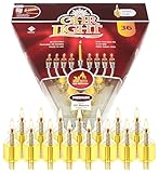 Ner Mitzvah Pre - Filled Menorah Oil Cup Candles, Hanukkah Ohr Lights, 100% Olive Oil with Cotton Wick in Glass Cup - Medium (Pack of 36) - Burns Approx, 2 1/2 Hrs