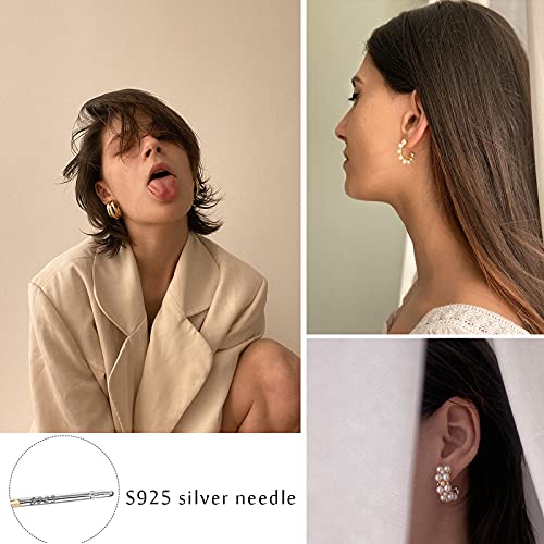 9 Pairs Gold Open Hoop Earrings Set For Women Thick Chunky Hoops Jewelry For Christmas/Birthday Gifts (Gold) #TOP2