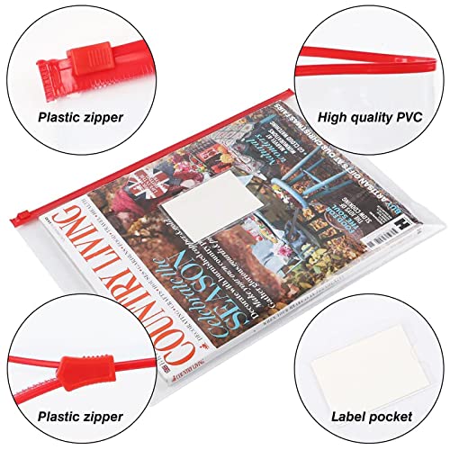 Eoout 36Pcs Plastic Envelopes Poly Zip Envelope Zipper File Folders, A4, Letter Size, 11 Colors, For School And Office Supplies #TOP2